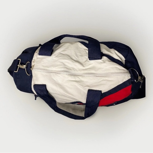 Tommy Hilfiger Blue and Red Duffel Bag with Signature Design - Picture 4 of 16